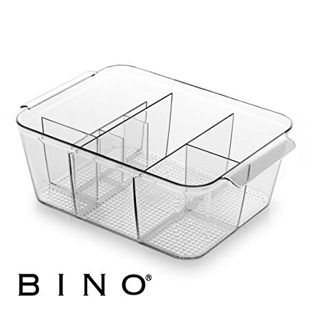 BINO Multi-Purpose Plastic Drawer Organizer, 9-Section Deep