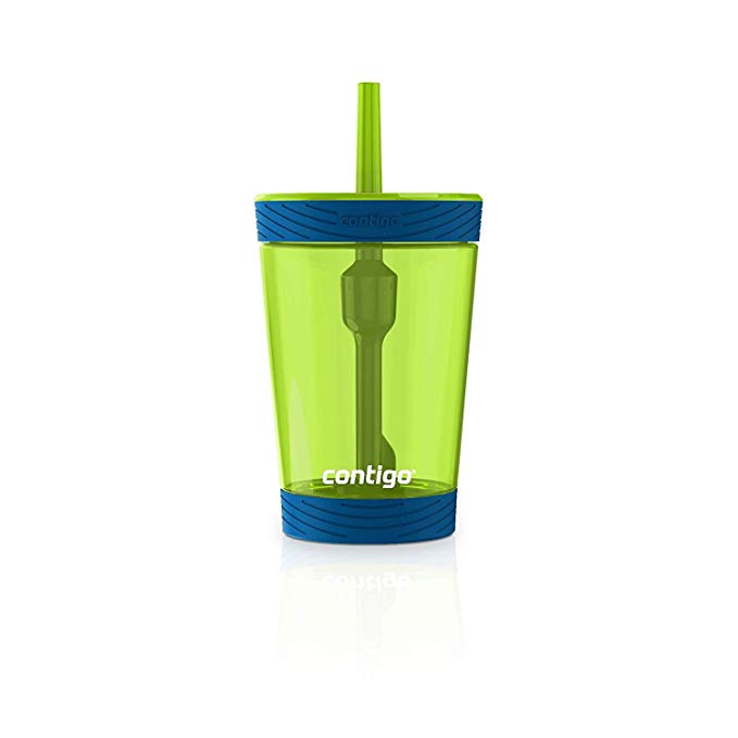 Contigo Spill-Proof Kids Tritan Straw Tumbler, 14 oz (Granny Smith Solid)