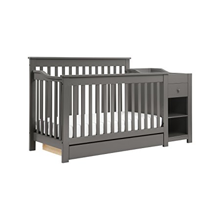 DaVinci Piedmont 4-in-1 Crib and Changer Combo, Slate