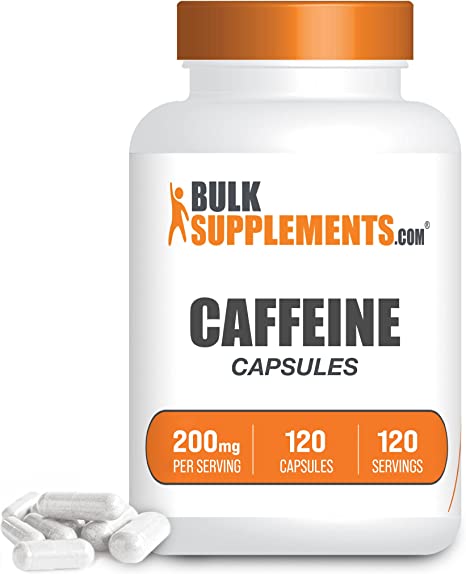 BulkSupplements.com Caffeine Capsules - Caffeine Pills - Caffeine Tablets - Caffeine Supplements - Stay Awake Pills - Caffeine Pills 200mg - 120 Day Supply (120 Gelatin Capsules)