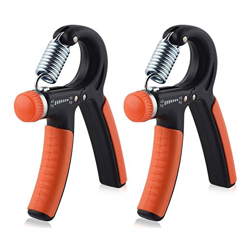 Kootek 2 Pack Hand Grip Strengthener Strength Trainer Adjustable Resistance 22-88 Lbs Arm Best Hand Exerciser Non-slip Gripper for Athletes Pianists Kids