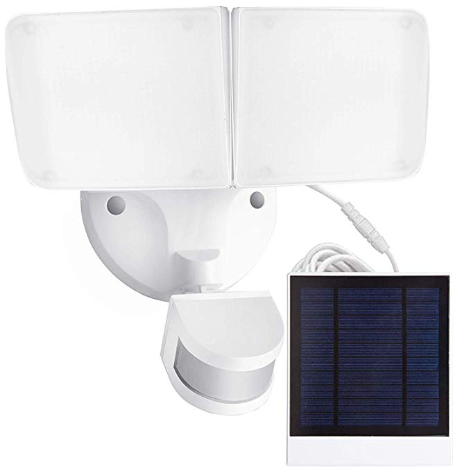 Amico Solar LED Security Light, Outdoor Motion Sensor Light, 5500K, 1000LM, IP65 Waterproof, Adjustable Head Flood Light with 2 Modes Automatic and Permanent on, for Entryways, Patio, Yard by Amico