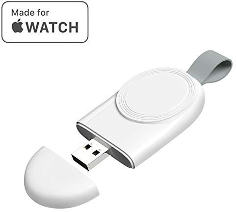 For Apple Watch Charger for iwatch Compatible with Apple Watch Series 5 4 3 2 1 Magnetic USB Charging Pad Portable Wireless Watch Charger for iwatch Apple Watch 38mm 40mm 42mm 44mm Accessories(White)