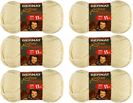 Bernat Bulk Buy Softee Chunky Yarn (6-Pack) Natural 161128-28008