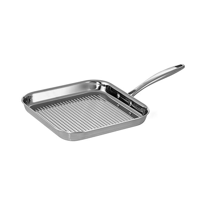 Tramontina 80116/072DS 11 Inch Grill Pan, 11", Stainless Steel