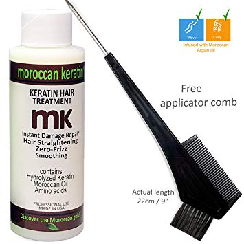 Moroccan Keratin Blowout for Brazilian Keratin Hair Treatment Proven Formula 120ml Keratin with Brush/Comb Best Value USA