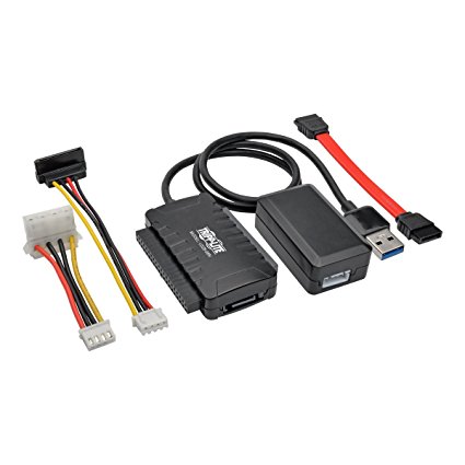 Tripp Lite USB 3.0 SuperSpeed to SATA / IDE Adapter w/ Built-In USB Cable 2.5in / 3.5in / 5.25in Hard Drives (U338-06N)