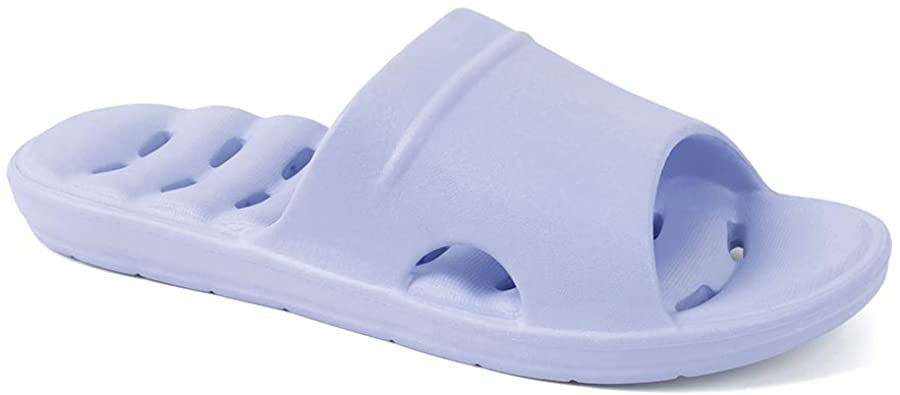 N / A HEVA Womens Bathroom Slippers Non-Slip Bathroom Sandals with Drainage Holes