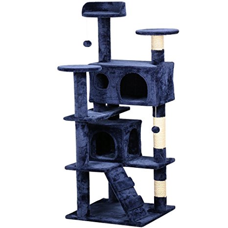 Yaheetech 53.5" Cat Tree Tower Condo Furniture Scratch Post for Kittens Pet House Play