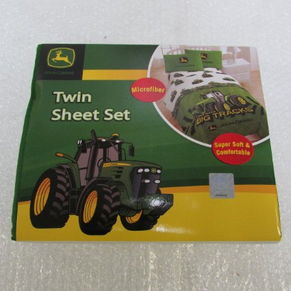 John Deere Farming Tractor 3 Piece Twin Sheet Set