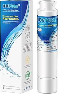 ICEPURE RWF5800A Refrigerator Water Filter Compatible with Frigidaire EPTWFU01, EWF02, Pure Source Ultra II, 1PACK