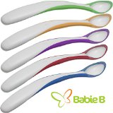 BabieB - BEST Baby Feeding Spoons BPA Free Non-Stick-Soft Tip-Eco Friendly-High Quality-Ergonomic Design-Color Changing-Heat Sensitive-Curved-Gift Set-Lifetime Guarantee
