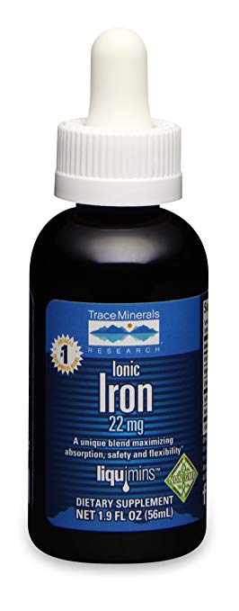 Trace Minerals Research, Ionic Iron Drops, 22 mg, 2 fl oz (59 ml)