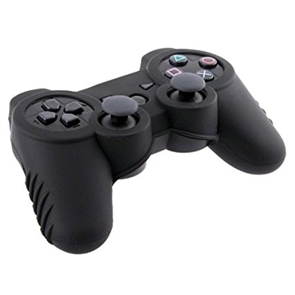 Insten Silicone Skin Case Compatible With Sony PS3 Controller, Black