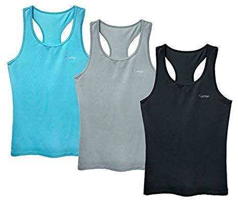 Tuerton Activewear Running Workout Clothes Exercise Yoga Racerback Tank Tops for Women