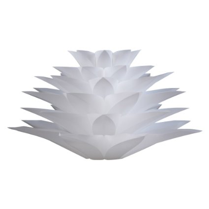 Excelvan Ceiling Pendant DIY IQ Jigsaw Puzzle Lotus Flower Lamp Shade Kit DIA53CM White