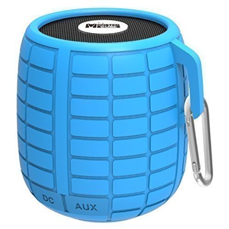 Monstercube Bomb Waterproof Shockproof Portable Stereo Wireless Bluetooth Speakers Outdoor mini Speaker with Built-in Mic for Bathroom Shower Pool Boat Car Camping and Mountain Bicycling Gym Blue