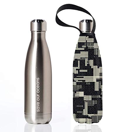 BBBYO Premium Double Wall Insulated Stainless Steel Water Bottle   Protective Carry Cover Available in 17oz, 25oz and 34oz Sizes