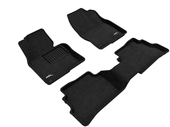 3D MAXpider L1MZ05804609 Custom Fit Complete Set All-Weather Floor Mats for Select Mazda CX-5 Models-Elegant Series (Black)