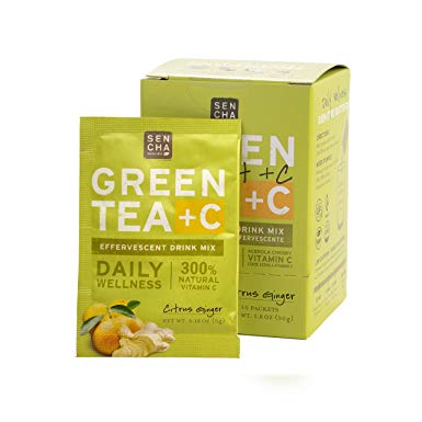 Sencha Naturals, Green Tea  C, Citrus Ginger, Box of 10 Packets