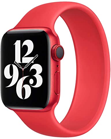 GBPOOT Stretchy Solo Loop Band Compatible with Apple Watch Band 38mm 40mm 42mm 44mm,Stretchable Silicone with No Buckles or Clasps Sport Elastics Replacement Wristband for iWatch Series 6/SE/5/4/3/2/1