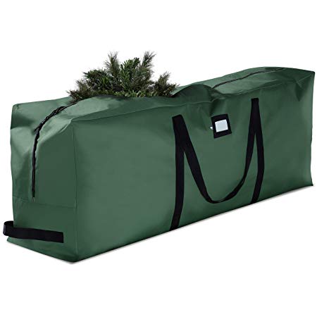 Premium Large Christmas Tree Storage Bag - Fits Up to 9 ft. Tall Artificial Disassembled Trees, Durable Handles & Sleek Dual Zipper - Holiday Xmas Bag Made of Tear Proof 600D Oxford - 5 Year Warranty