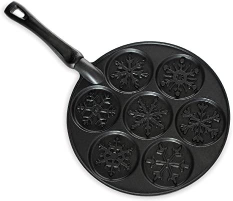 Nordic Ware Disney Frozen 2 Snowflake Pancake Pan, 3-Inch Cavities, PFOA free Non-Stick