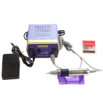 Electric Nail Drill Manicure Pedicure File File Buffer Machine with Bits for Gel, Acrylic & Natural Nails,Nail Care With 1 Hand piece 6 Drill Bits 6 Sanding Bands UK Plug