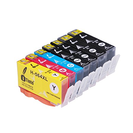 iTinte Compatible HP Printer Ink Cartridges 564 XL (2 Black, 2 Photo Black, 1 Cyan, 1 Magenta, 1 Yellow) 7 pack