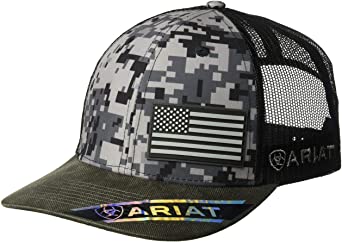 ARIAT Men's Patriot Mesh Back Rubber Flag Cap, Multi/Color, One Size