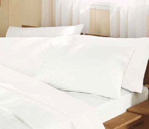 Egyptian Cotton Percale 400 Thread Count Sateen Pillowcase Pair White by Textiles Direct