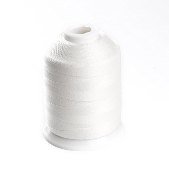 Sinbel Glow In The Dark Embroidery Thread White Color For Brother Babylock Janome Singer Pfaff Husqvaran Bernina Machines 1000 Yards Per Cone (White)