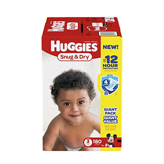 Huggies Snug and Dry Diapers, Size 3, 180 Count