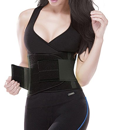 YIANNA Women's Waist Trainer Belt For Weight Loss - Waist Cincher Trimmer Sport Training Girdle Body Shaper Corset Belt