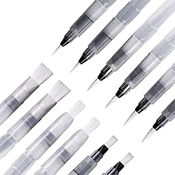TOOGOO Water Brush Pen Set,Water Color Brush Pen Set,Watercolor Paint Pens for Painting Markers(12 Piece)