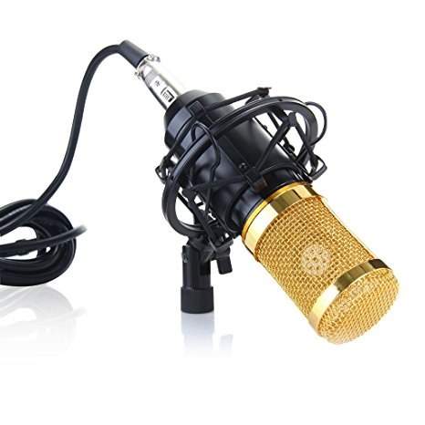 Excelvan BM-800 Condenser Microphone Sound Recording Dynamic   Mic Shock Mount