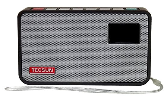 Tecsun ICR-100 4-in-1 Pocket FM Radio with ETM Tuning, Digital Recorder, MP3 Player with Built-in Micro SD Card Slot & Portable Hi-Fi Speaker with DSP Bass for Desktop & Laptop Computers, Color Black