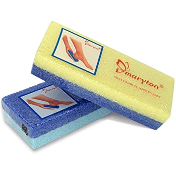 2 in 1 Pumice Stone for Feet, Foot Scrubber Sponge and Callus Remover Pack of 2