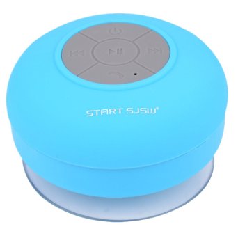 Start Sjsw HD Water Resistant Bluetooth 30 Shower Speaker Handsfree Portable Speakerphone with Built-in Mic 6hrs of playtime Dedicated Suction Cup for Showers Bathroom Poolamp Outdoor Use Blue