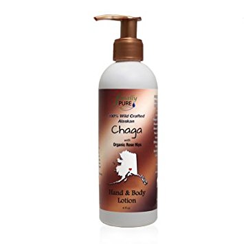 Finally Pure - All Natural Chaga Lotion with Rose Hips - Made with Organic Ingredients and Wild Harvested Alaskan Chaga