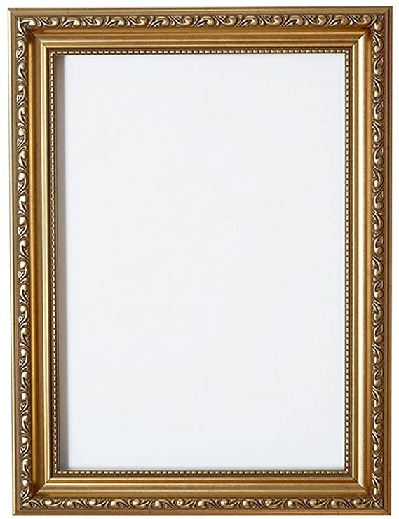 Paintings Frames Ornate Shabby Chic Picture/Photo/Poster Frame with an MDF Backing Board Ready to Hang-with A High Clarity Styrene Shatterproof Perspex Sheet A3 Gold