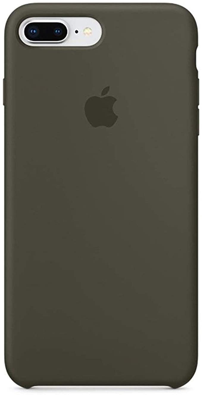 Kekleshell iPhone 8 Plus Silicone Case, iPhone 7 Plus Silicone Case, Soft Liquid Silicone Case with Soft Microfiber Cloth Lining Cushion - 5.5inch (Dark Olive)