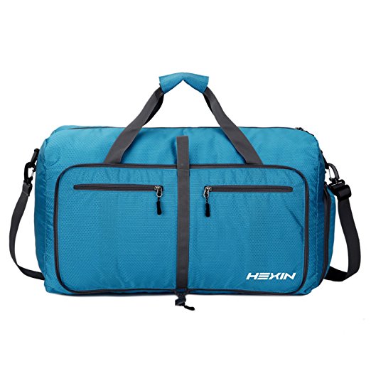 HEXIN Packable & Collapsible Lightweight Foldable Large Travel Duffel Bag 85L