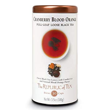 The Republic Of Tea Cranberry Blood Orange Full-Leaf Tea, 3.5 Ounces / 50 Cups