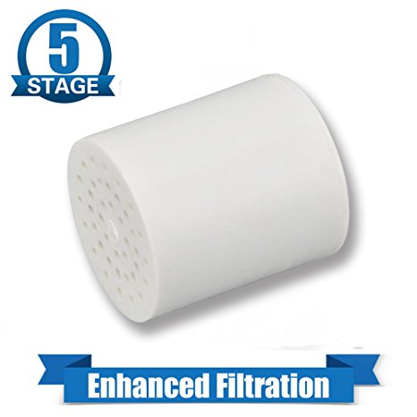 WinArrow 5-Stage Replacement Filter Cartridge for High Output Universal Shower Filter Let Your Hair and Skin Healthier