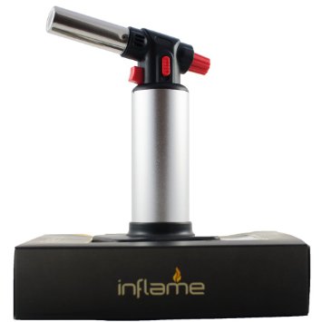 Inflame Refillable Butane Kitchen Torch Culinary Torch for Home Cooking and Chefs Blow Torch for Soldering Brazing Crafts DIY and Creme Brulee FREE E-Recipe Included