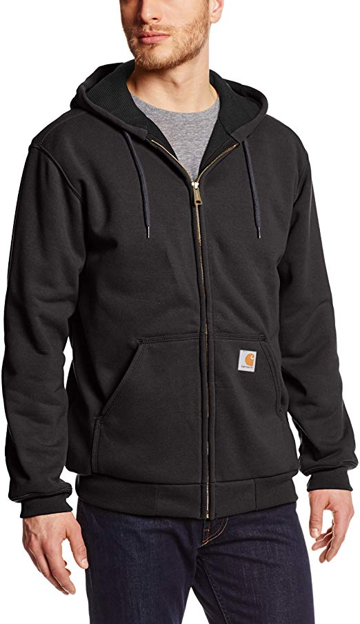 Carhartt Men's Rain Defender Rutland Thermal Lined Hooded Zip Front Sweatshirt