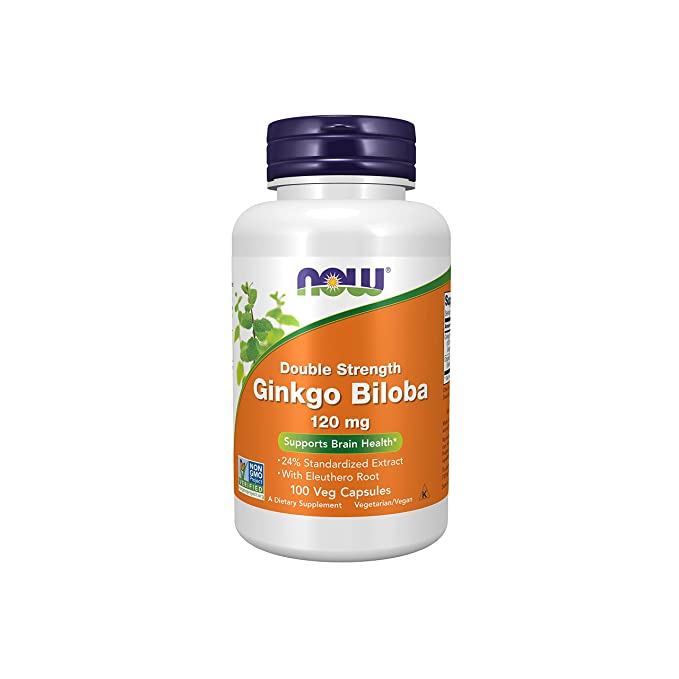 NOW Foods Ginkgo Biloba 120mg, 100 Vcaps