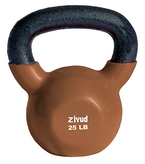 Kettlebell Fitness Iron Weights With Vinyl Coating Around The Bottom Half of The Metal Kettle Bell Exercise Body Equipment