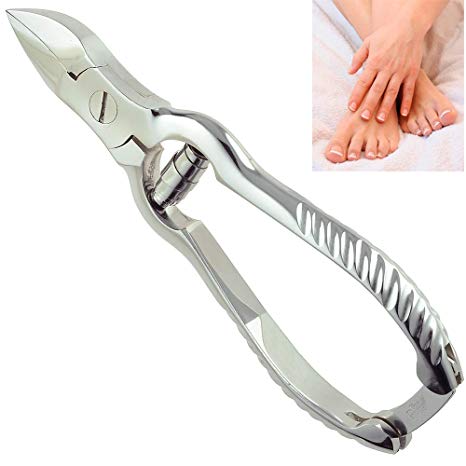 Camila Solingen CS13 5.5" Barrel Spring Fingernail Toenail Nipper/Clipper/Cutter for Manicure & Pedicure. Heavy Duty Precision Super Sharp Curved Stainless Steel 20mm Blade from Solingen Germany